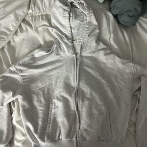 garage cropped zip up